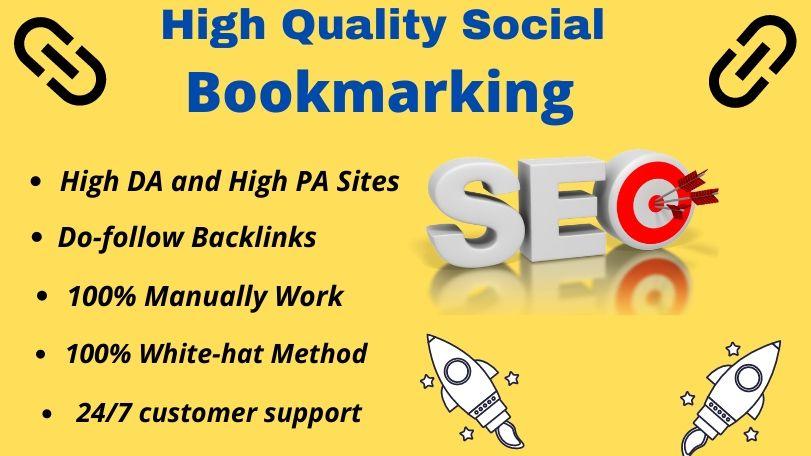 Manually do 25 Social Bookmarking SEO backlinks for y...