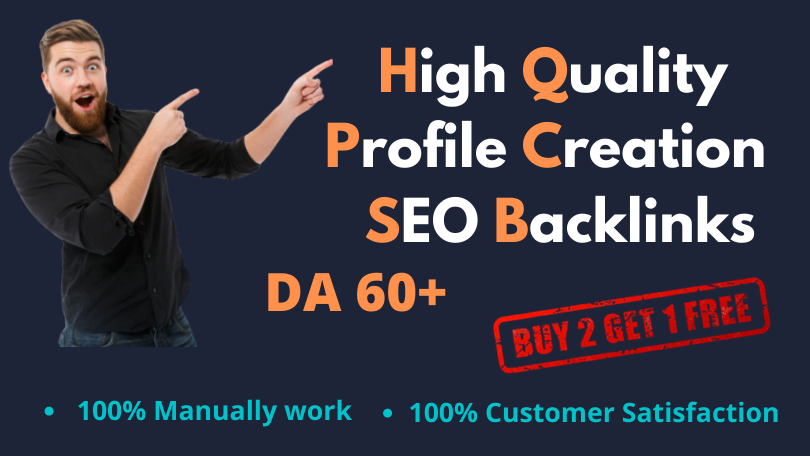 I will create 25 High Authority profile creation back...