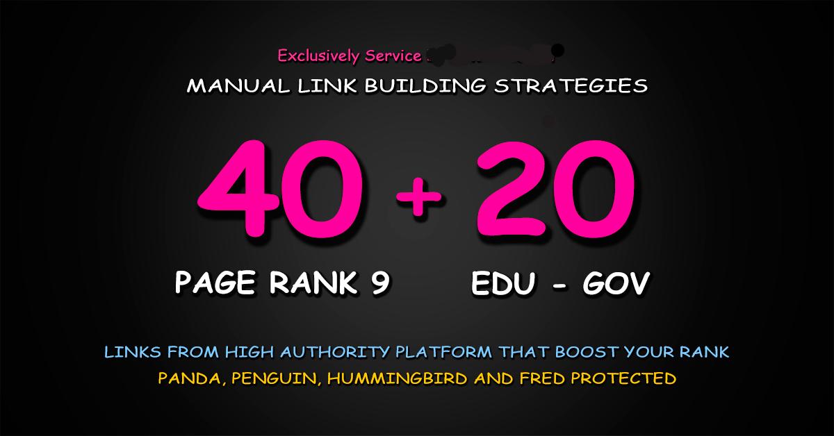 40 Pr9 + 20 Edu Gov High Trust Authority Safe SEO Bac...
