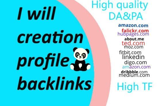 I will give 30 High Authority DA& PA profile crea...