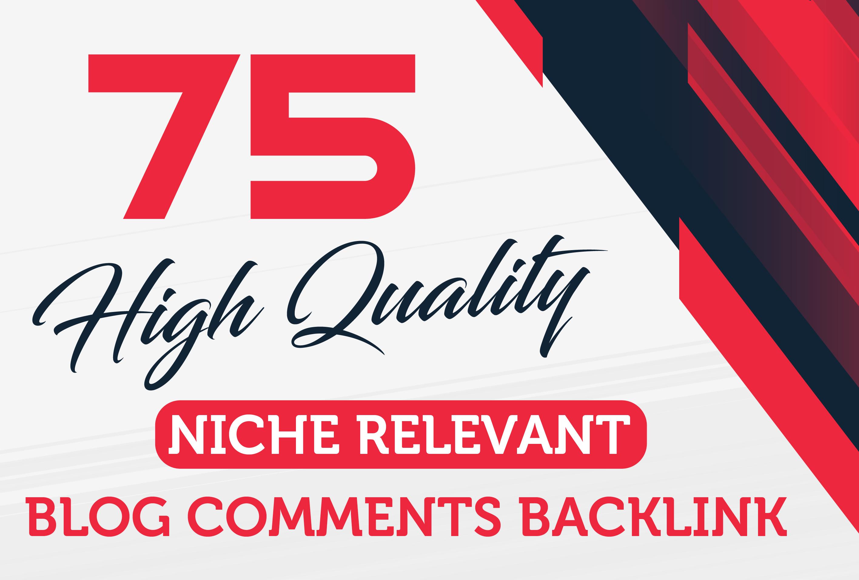 I will make 75 high quality niche relevant blog comme...