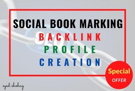 I will provide 50 social books marking for your websi...