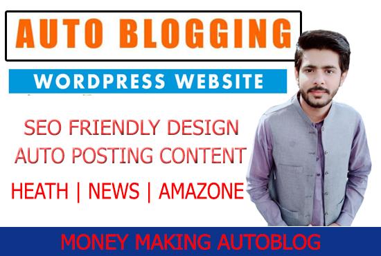 I will create autopilot, auto blogging wordpress web...