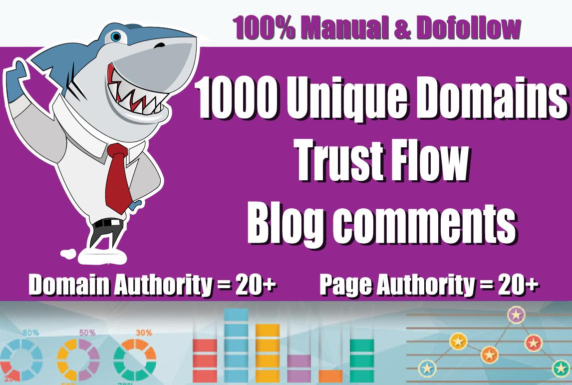 I will Manually Do 1000 Unique Blog Comments backlink...