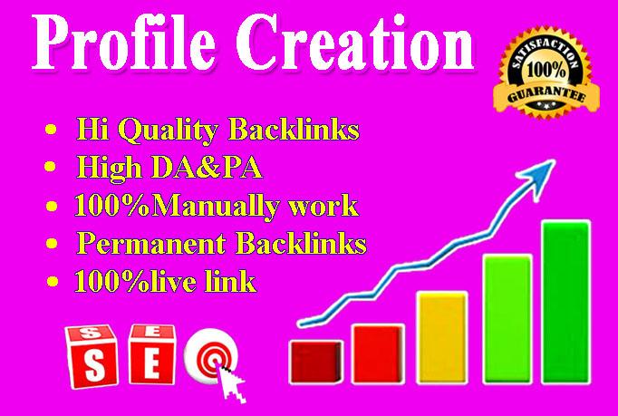 I will create 30 high-quality Profile Creation Backli...