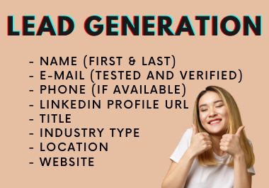 I will do b2b lead generation and linkedin research