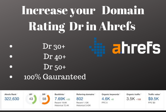 Increase your Domain Rating in Ahrefs upto 50 plus