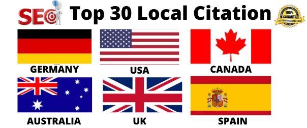 I will do 30 local citations for GERMANY, USA, CANADA...