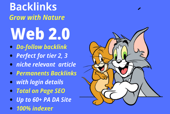 I will create 20 web 2 0 Backlink for your tier 2 lin...