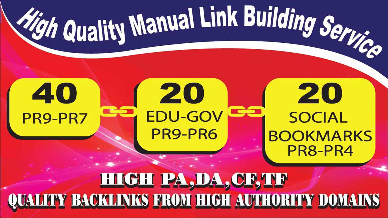 Create 80 PR9-PR6 Backlinks From High Authority Websi...