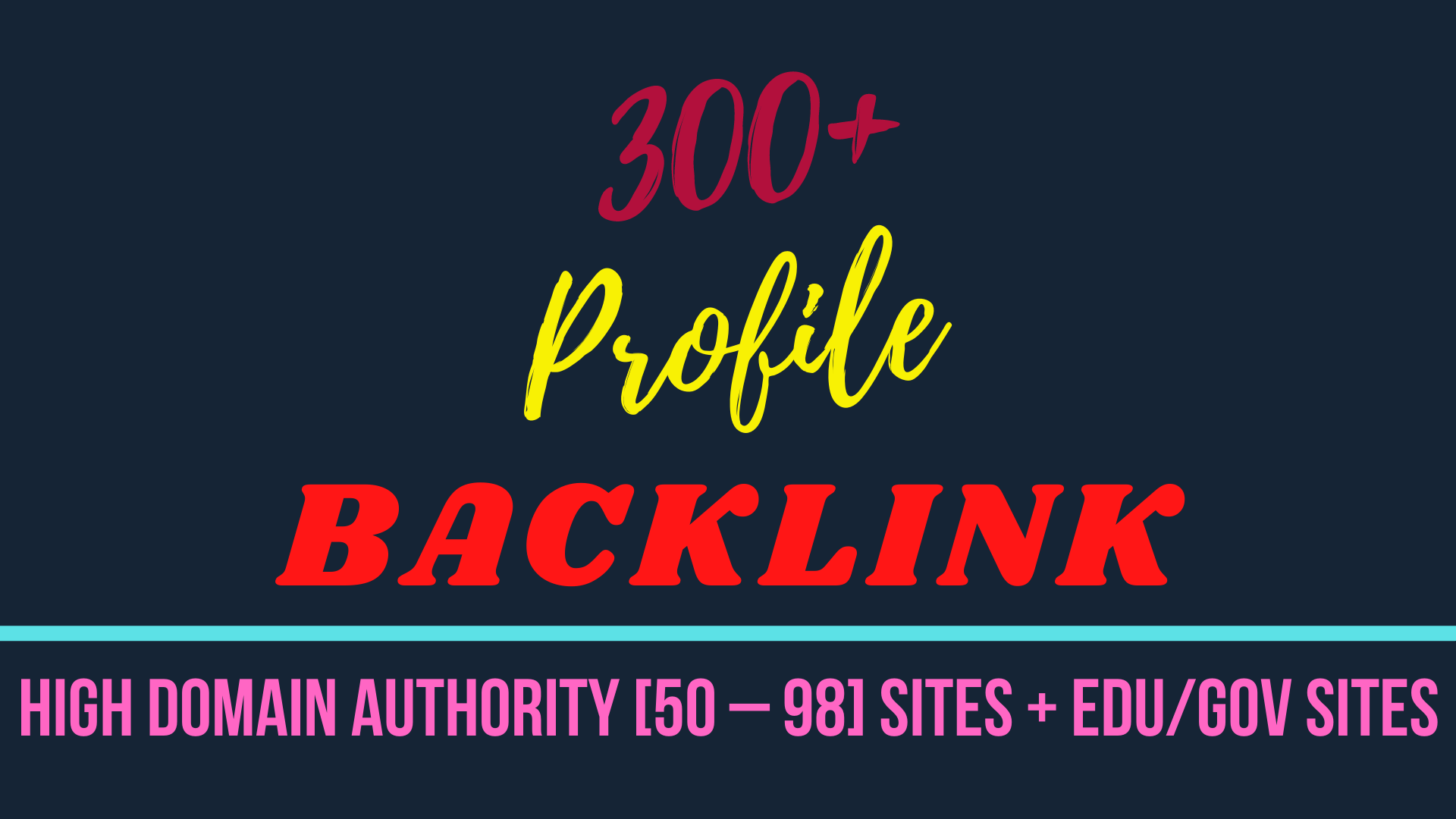I will provide 300+ Profile Backlink