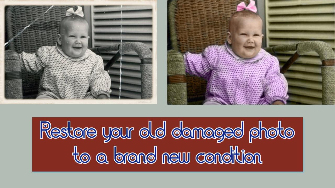 Restore your old damaged photo to a brand new conditi...