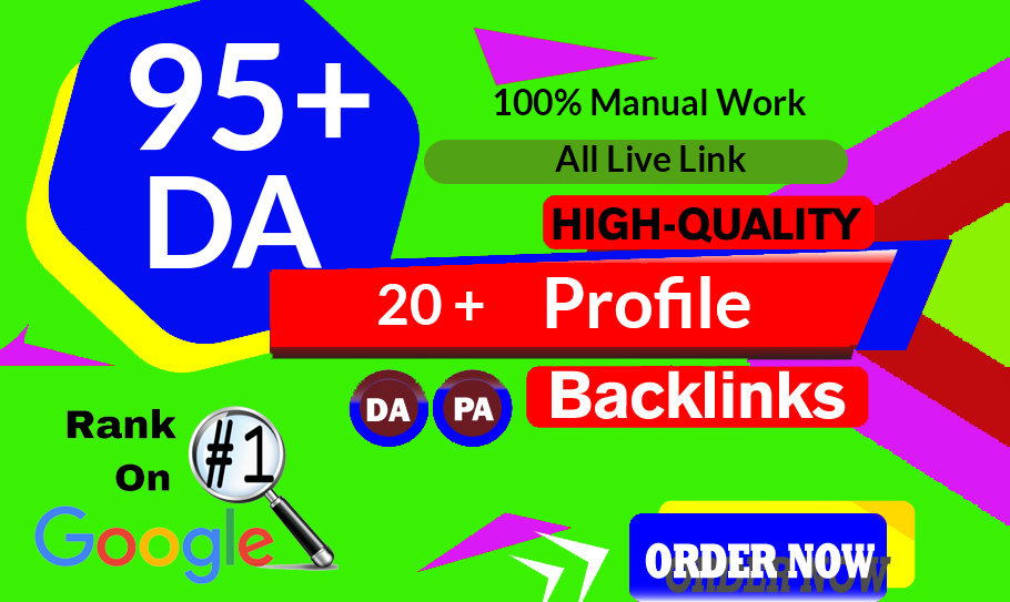 I will Create 20+ high authority profile backlinks fo...
