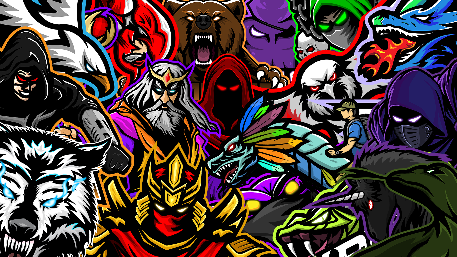 I will design a brand new gaming mascot logo