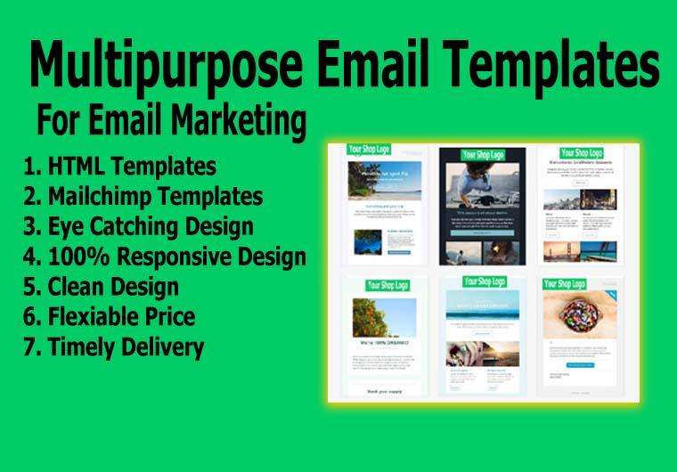 Get Eye Catching Multipurpose Effective HTML Email Te...