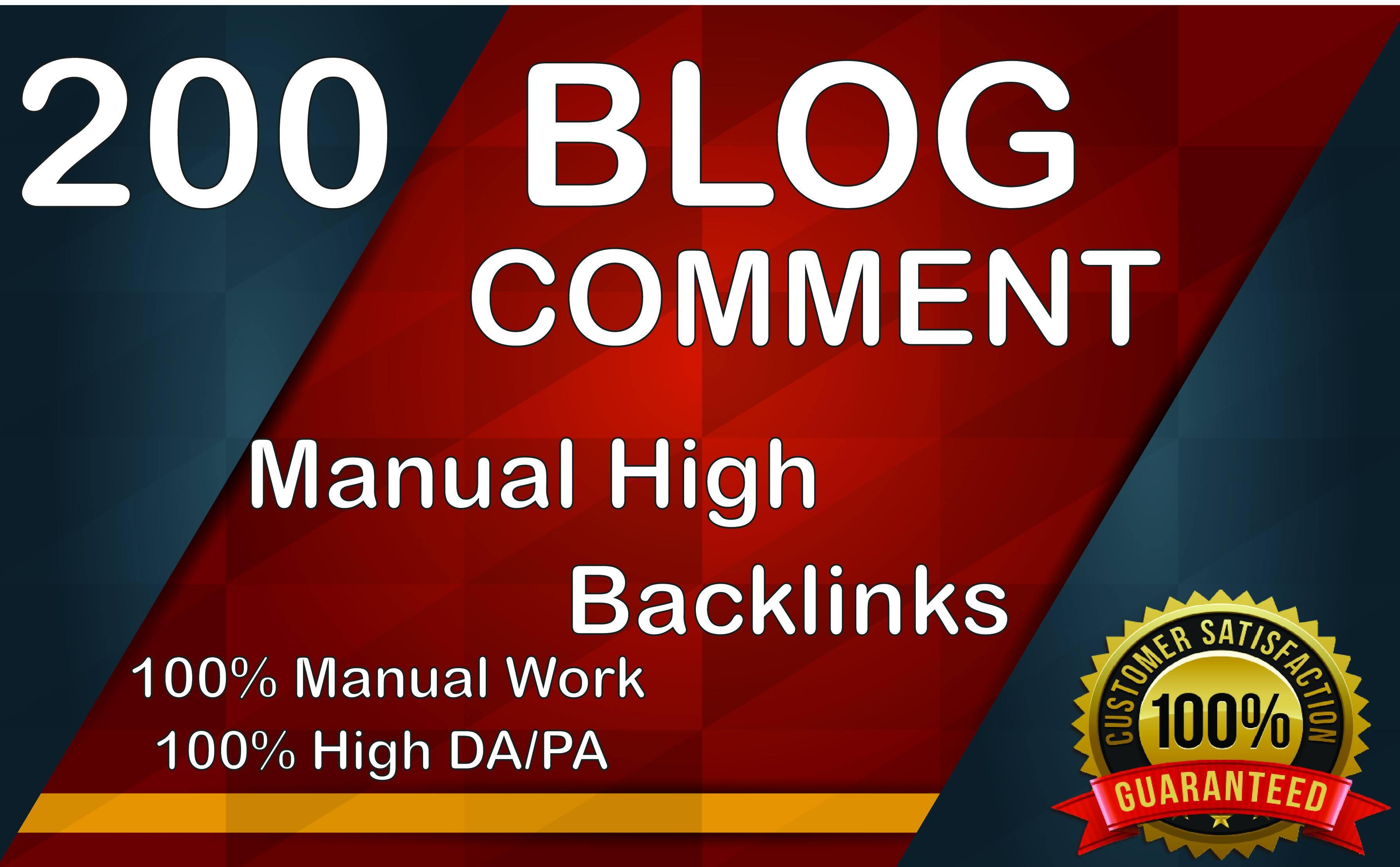 I will create 200 dofollow backlinks blog comments on...