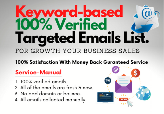 I will provide targeted verified or fresh email list ...