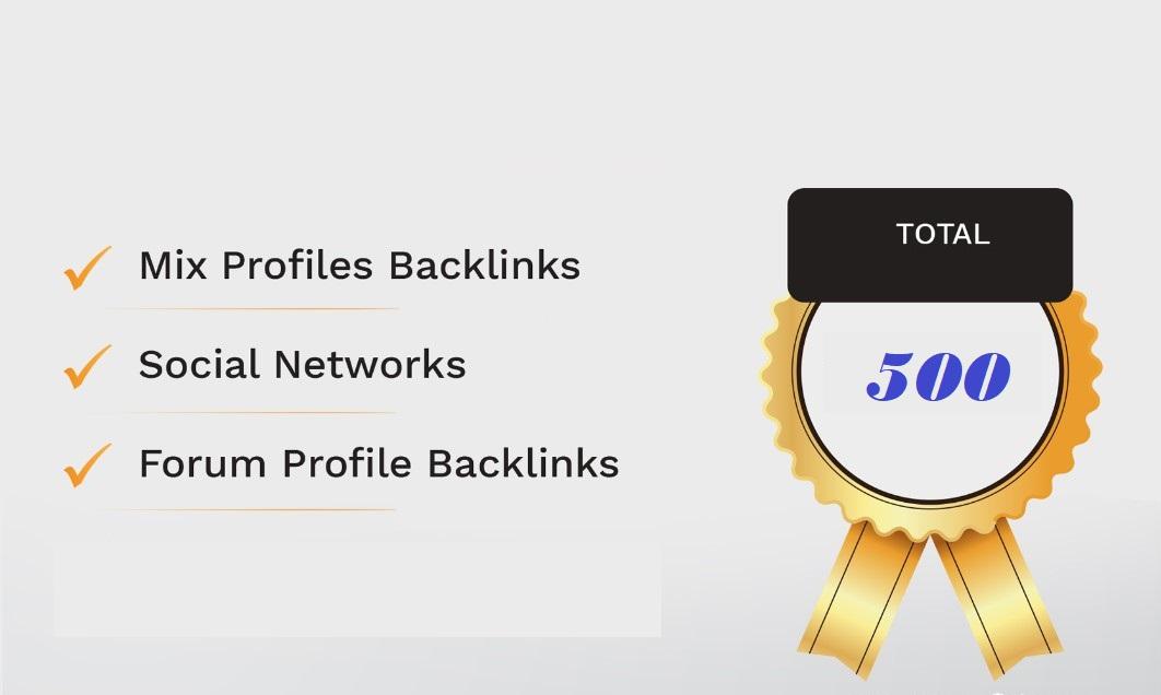 500 social, forum, blog, wiki and Article mix backl...