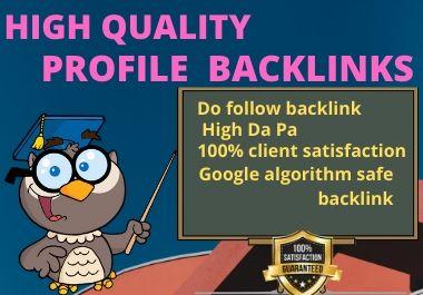 I will create Best qualities 50 profile creation back...