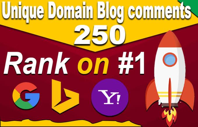 I will increase ranking with 250 unique domain blog c...