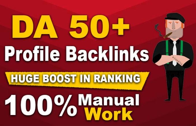 I will provide white hat manual dofollow profile SEO ...