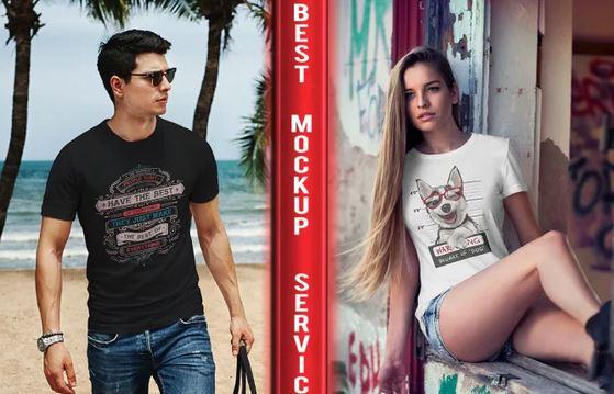 I will create 200 realistic HD tshirt mockups