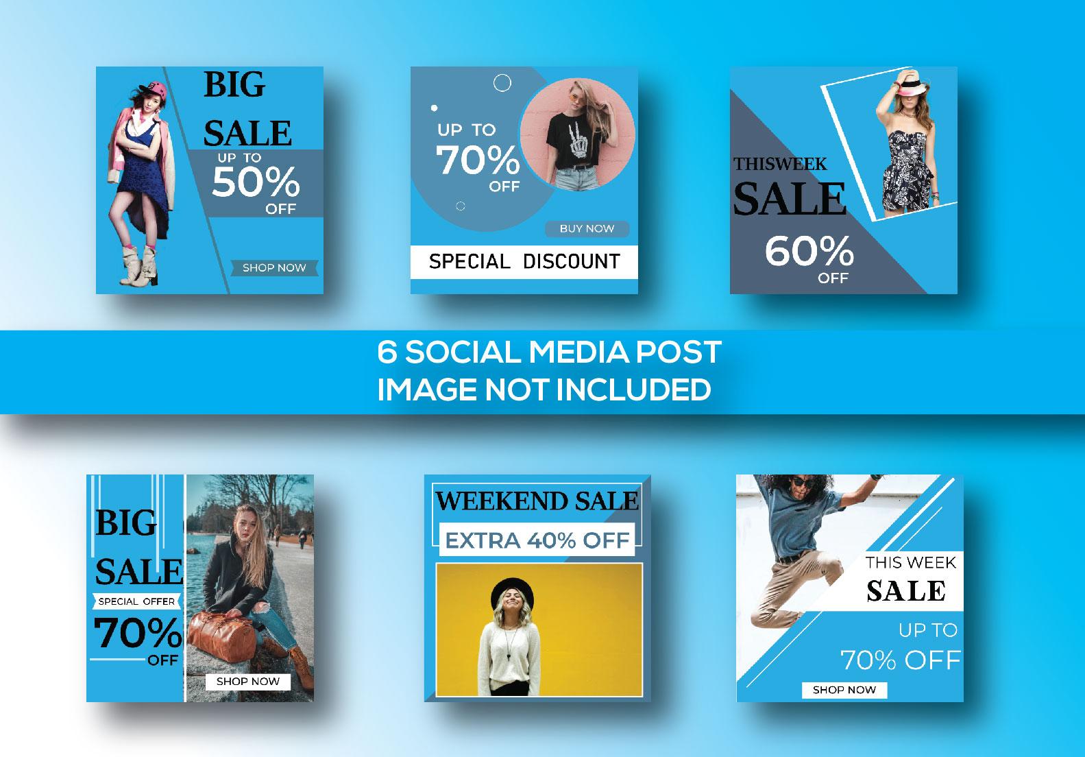 I will provide you 100 Social post Design for your ta...