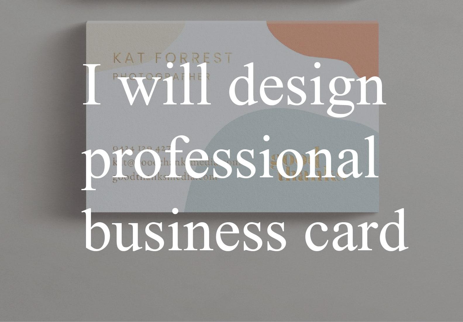 I can do professional business card & visiting ca...