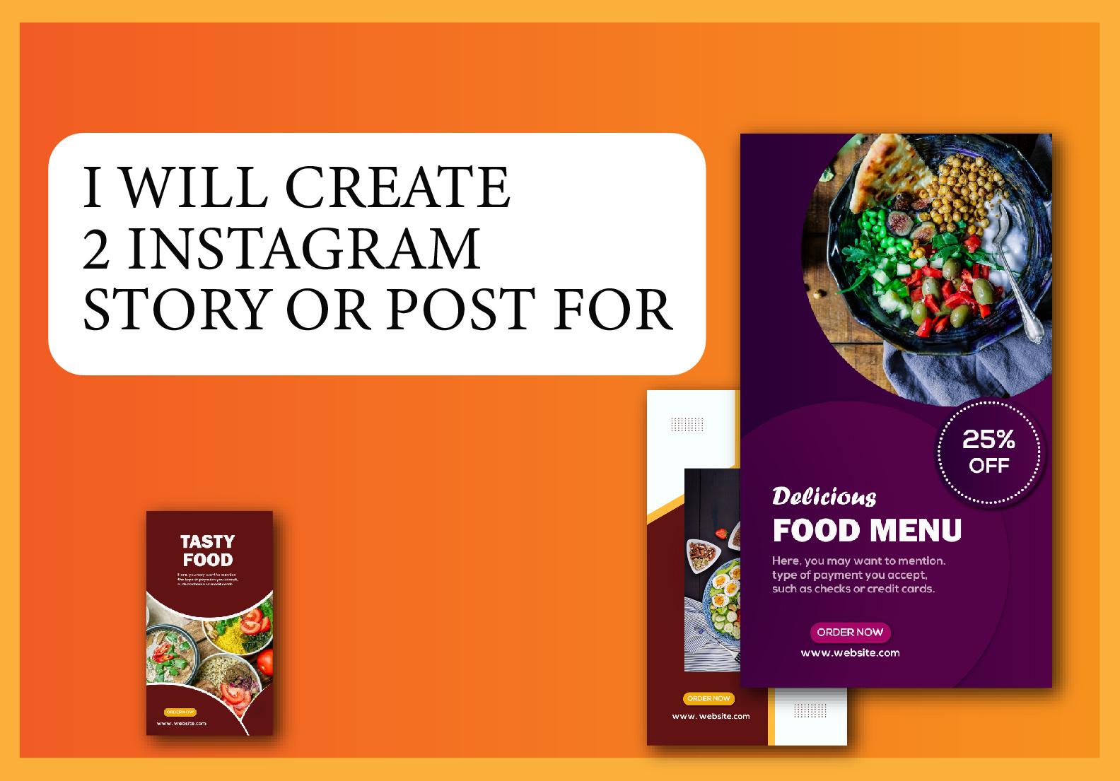 I Will create Facebook or Instagram story or post for...