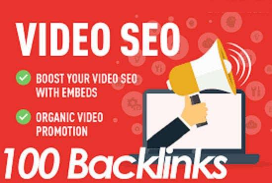 Do 100 high quality backlinks for youtube video SEO s...