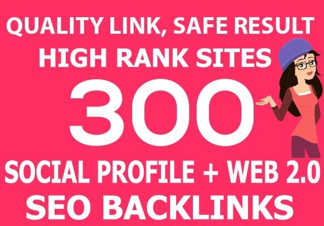 create 270 social profile, 30 web 2, 0 high rank sit...
