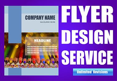 I will do Flyer, Brochure and Poster design with unl...