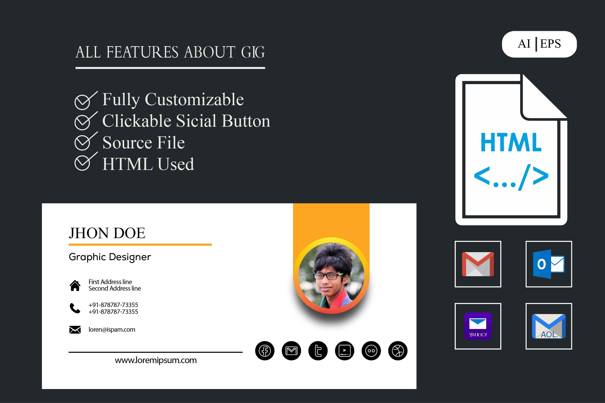 i will design a clickable responsive email signature