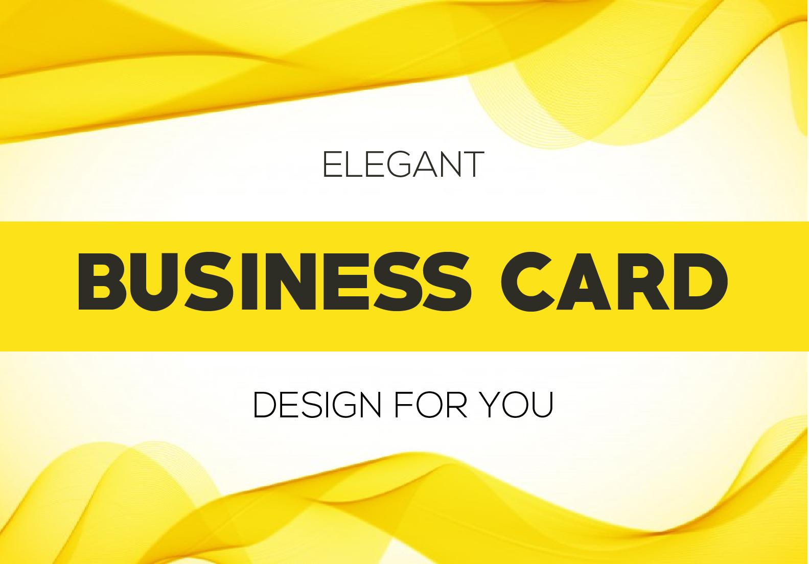 I will design an elegant looking business card for yo...