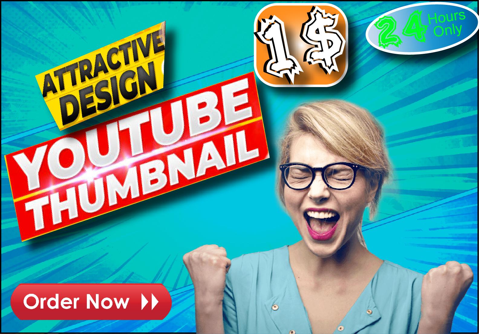 I will design 3 viral and eye-catching youtube thumbn...