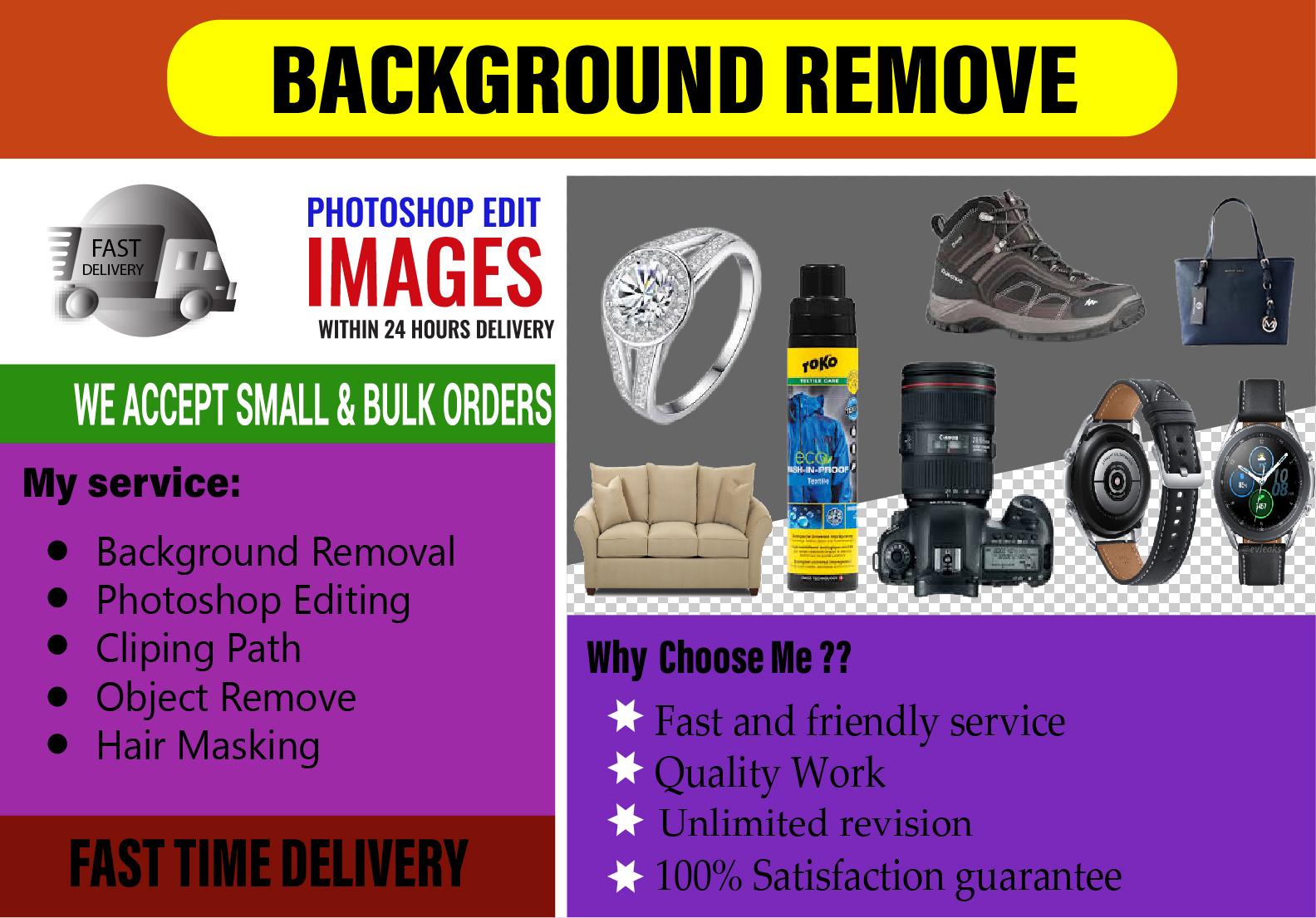 I will remove any background from 5 photos