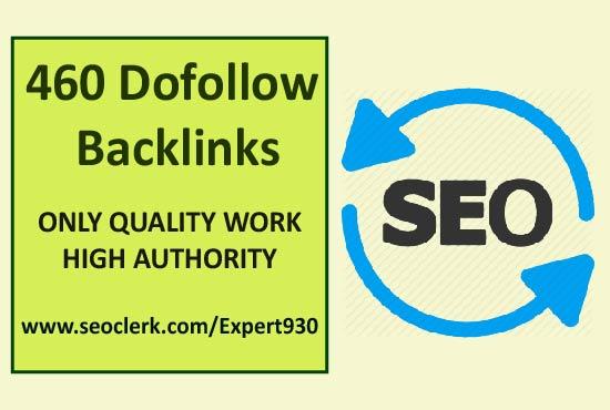 I will create 460 quality backlinks of high domain an...