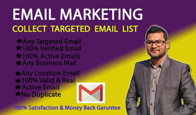 I will collect targeted 1K niche and country based ve...