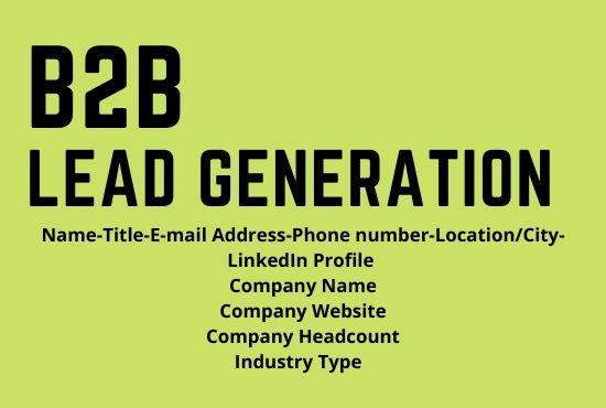 i will do b2b lead generation with prospect email lis...