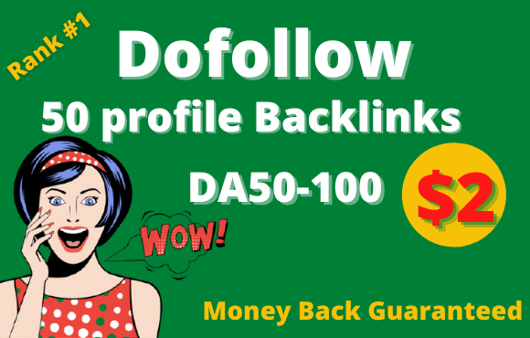 I will do 50 high da pr9 profile backlinks manually S...