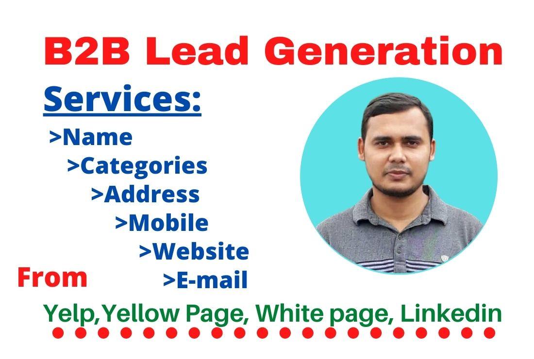 I will do b2b lead generation targeted email list, we...