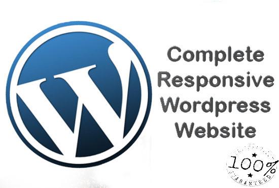 I will build complete responsive Blog/business websit...