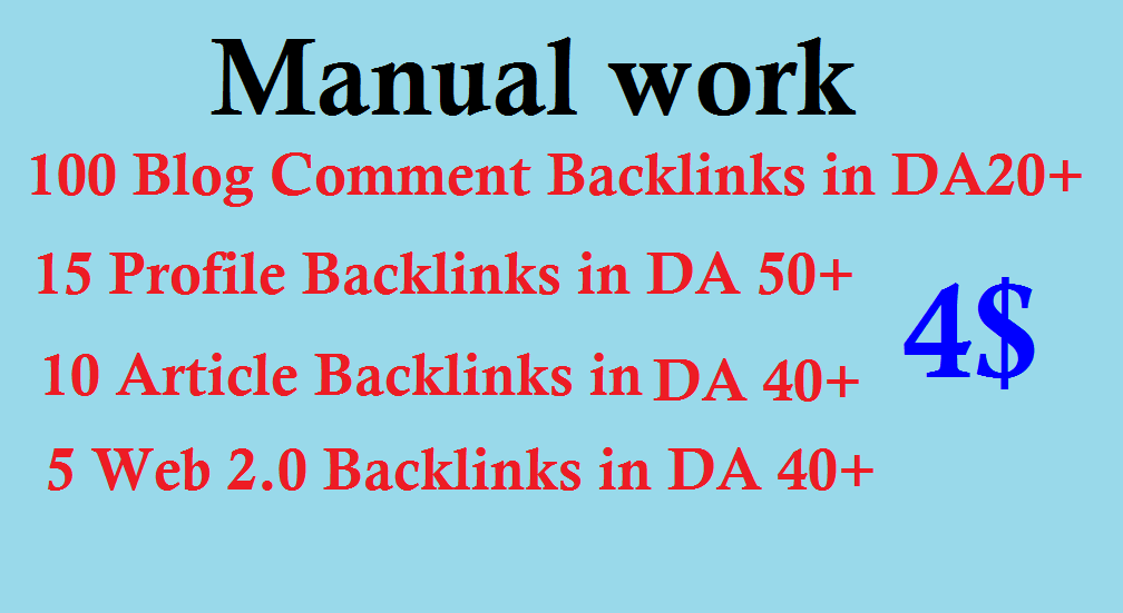 SEO Package 100 Blog Comment, 15 Profile Backlinks, ...