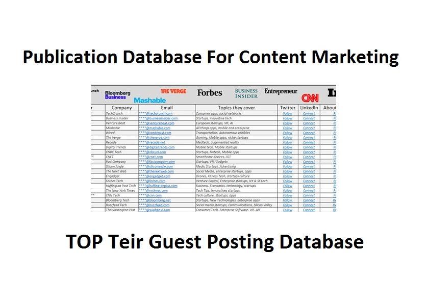 I will provide publication and top tier guest post da...