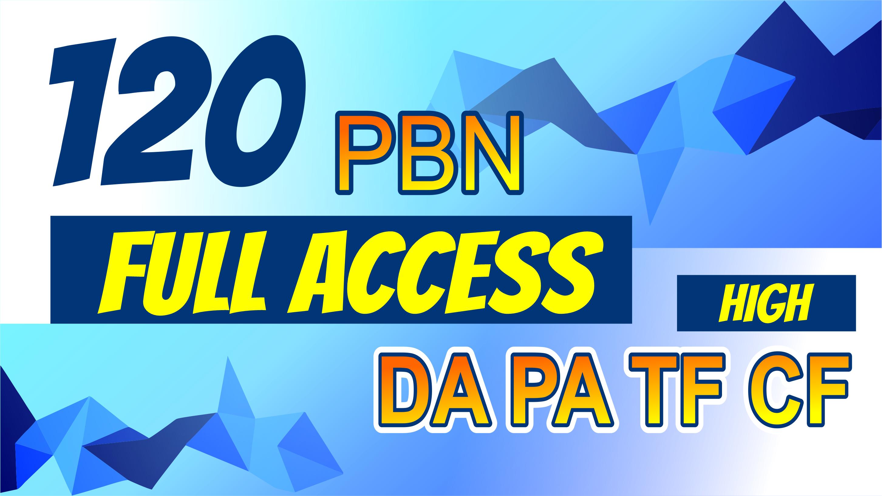 Provide 100 PBNs Full Access, Create PBN Post by You...