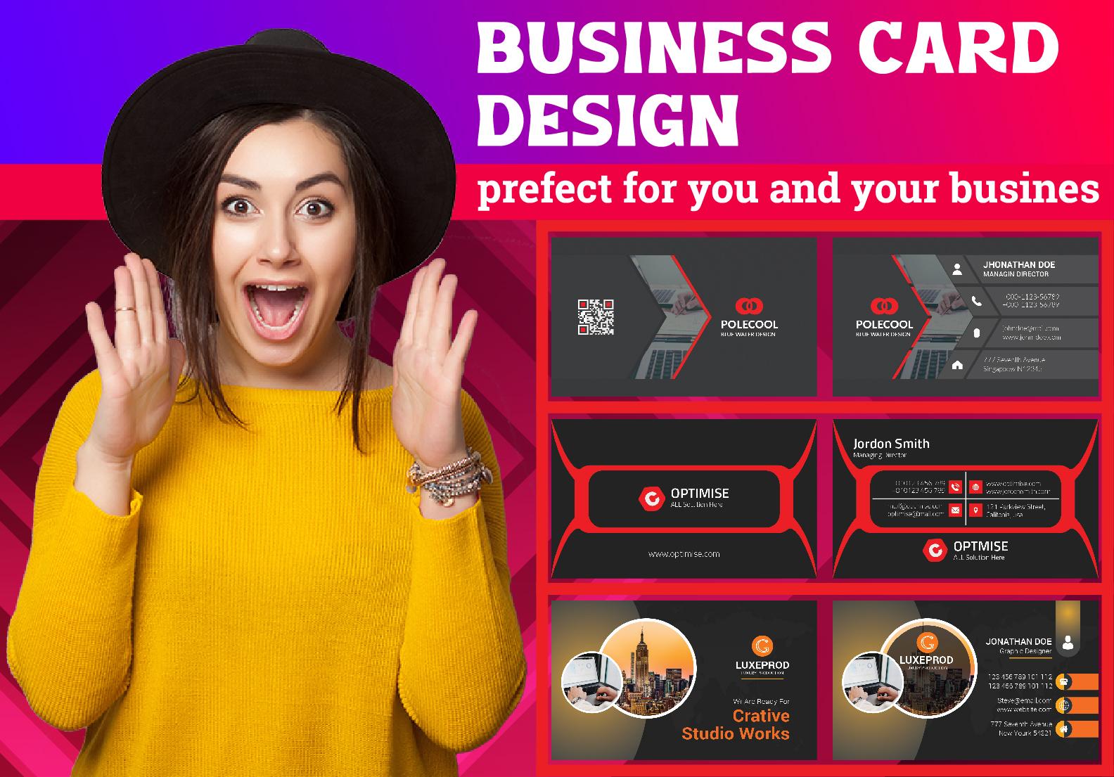 I will design unique double sided business card print...
