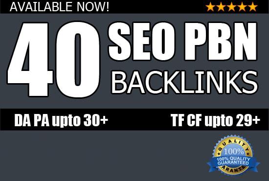 I will do 40 seo pbn backlinks high pa da Backlinks