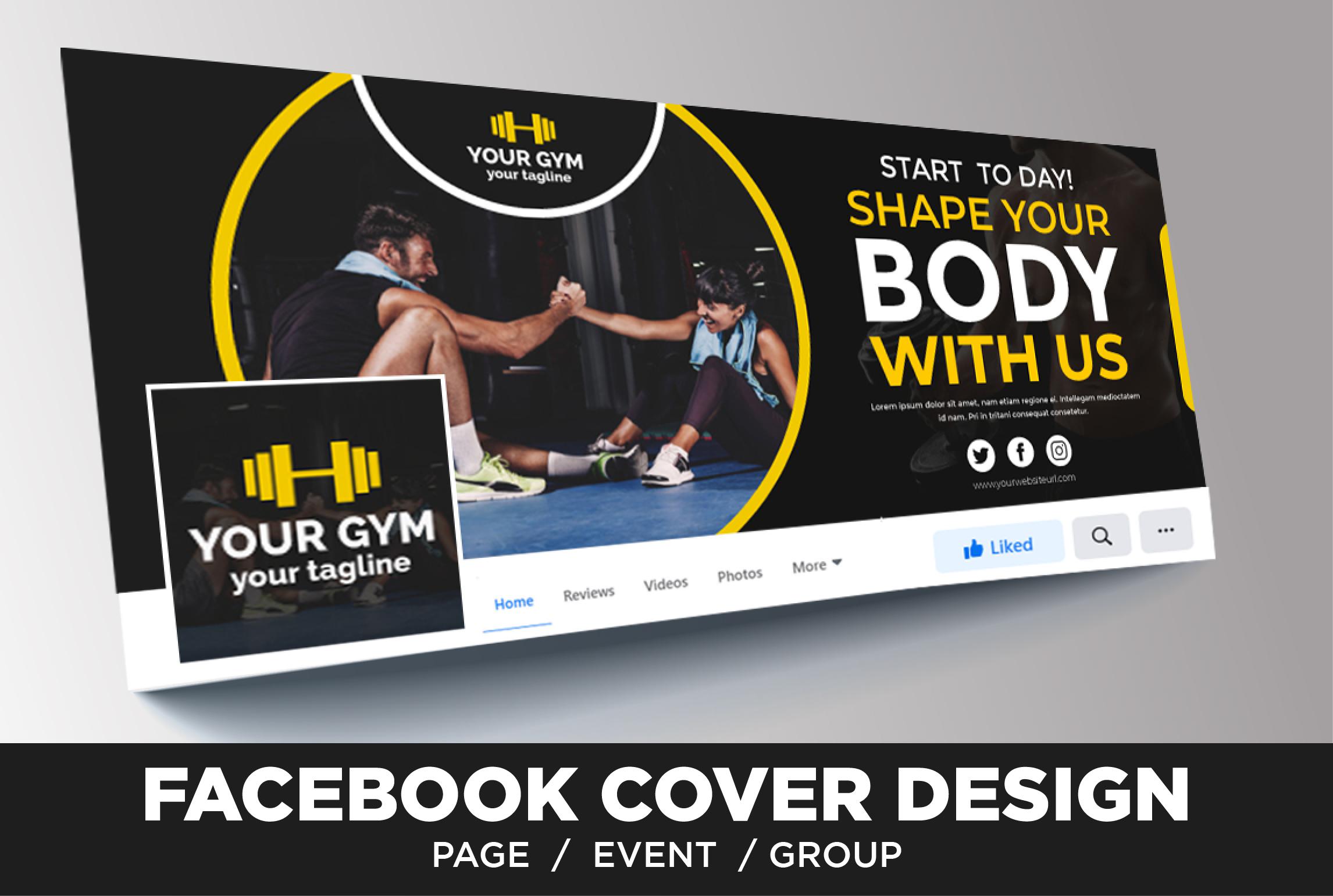 I will design facebook cover and profile picture with...