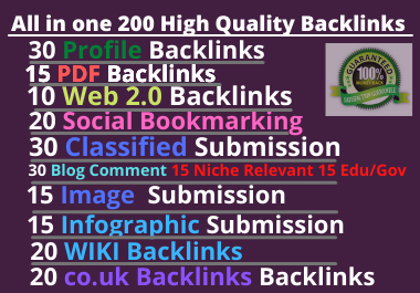 200 All in one High Quality Manual SEO Backlinks for ...