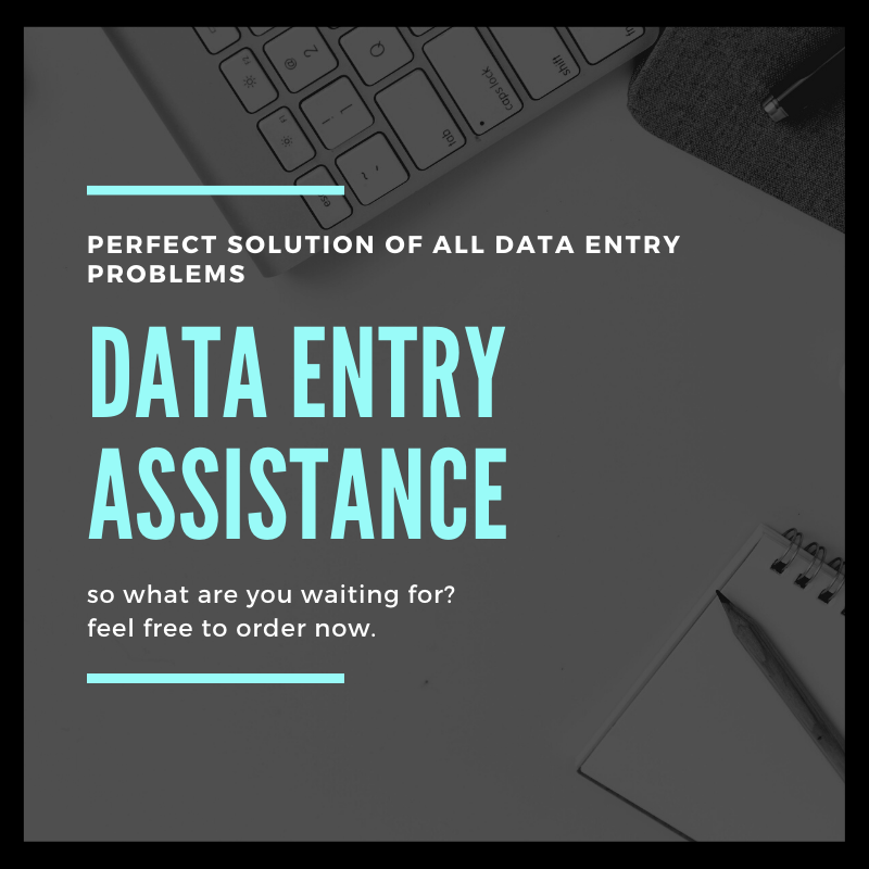 Data entry assistance provides with all the data entr...